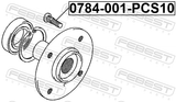 Febest 0784-001-PCS10 Wheel Stud PCS 10