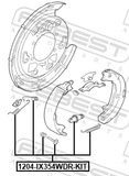 Febest 1204-IX354WDR-KIT Brake Shoe Fitting Kit