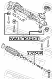 Febest VWAB-TIGSG-KIT Steering Rack Bushing Kit