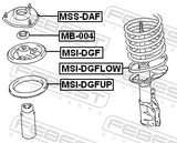 Febest MB-004 Front Shock Absorber Bearing