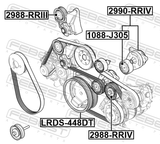 Febest 2988-RRIII Pulley Idler Kit