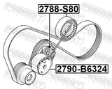 Febest 2788-S80 Pulley Idler Kit