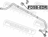 Febest FDSB-EDR Rear Stabilizer Bar Bush D20.2