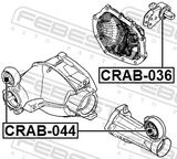 Febest CRAB-036 Differential Mount Bushing
