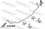 Febest 2123-M7R Rear Stabilizer Link / Sway Bar Link