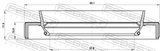 Febest 95HBY-49801118L Drive Shaft Oil Seal 47.6X80.1X10.9X17.5