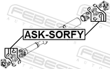Febest ASK-SORFY Cross Shaft Joint, Drive Shaft 32X57/92