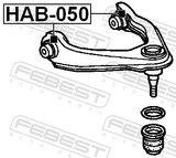 Febest HAB-050 Bushing, Front Upper Control Arm