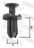 Febest 88570-101 Retainer Clip