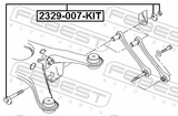 Febest 2329-007-KIT Repair Kit, Camber Adjusting Eccentric Bolt