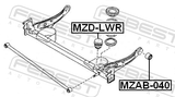 Febest MZD-LWR Rear Shock Absorber Jounce Bumper