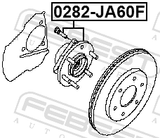 Febest 0282-JA60F Front Wheel Hub