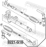 Febest 0221-G10 Steering Tie Rod End