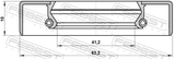 Febest 95GDW-43631015C Drive Shaft Oil Seal 41.2X63.2X10X15