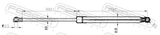 Febest 29117-002 Hood Gas Strut (With End Damping) L405/230N