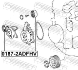 Febest 0187-2ADFHV Tension Pulley