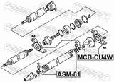Febest MCB-CU4W Drive Shaft Bearing