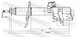 Febest 02660800FL Shock Absorber Front Left