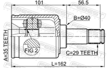 Febest 0311-YD2LH Inner CV Joint Left 35X40X29