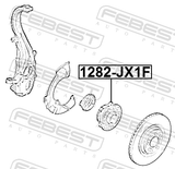 Febest 1282-JX1F Front Wheel Hub