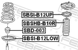 Febest SBSI-B12LOW Rear Spring Lower Seat