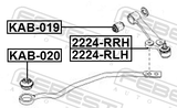 Febest KAB-020 Front Stabilazer Bushing