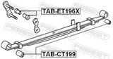 Febest TAB-CT199 Rear Leaf Spring Bushing