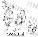 Febest 1220-TUC Ball Joint Front Steering Knuckle