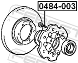 Febest 0484-003 Wheel Stud