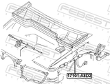Febest 17101-A8D2 Cable Assembly Hood Lock Control