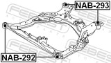 Febest NAB-292 Subframe Front Bushing