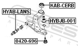 Febest KAB-CERB Rear Bushing, Front Control Arm