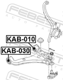 Febest KAB-030 Bushing, Front Lower Control Arm
