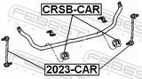 Febest 2023-CAR Front Stabilizer Link / Sway Bar Link