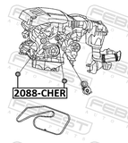 Febest 2088-CHER Pulley Idler Timing Belt