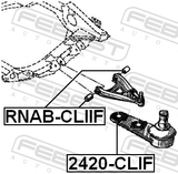 Febest RNAB-CLIIF Front Arm Bushing