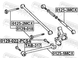 Febest 0129-018 Suspension Arm Bolt W/ Washer