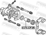 Febest 0376-CF3R Rear Caliper Piston With Mechanism D33.9