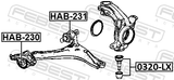 Febest HAB-230 Front Arm Bushing (Hydro)