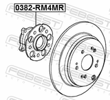 Febest 0382-RM4MR Rear Wheel Hub