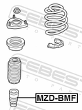 Febest MZD-BMF Front Shock Absorber Jounce Bumper