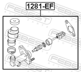 Febest 1281-EF Clutch Master Cylinder