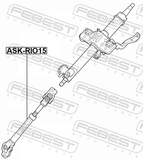 Febest ASK-RIO15 Intermediate Steering Shaft