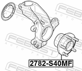 Febest 2782-S40MF Front Wheel Hub