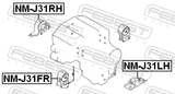 Febest NM-J31LH Left Engine Mount