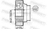 Febest 0111-ACU10 Inner CV Joint 27X96