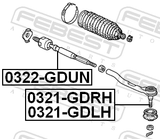 Febest 0322-GDUN Steering Tie Rod