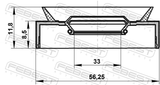 Febest 95PAY-35500912X Drive Shaft Oil Seal 33X50.2X8.5X11.8