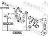 Febest 0474-CYF-KIT Front Caliper Slide Pin Kit