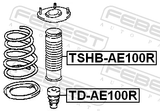 Febest TD-AE100R Rear Shock Absorber Jounce Bumper